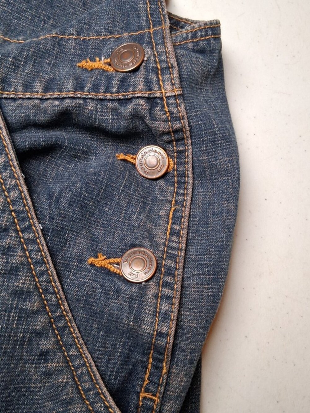 No Boundaries Denim Shortalls Juniors Large Blue Jean Shorts Overalls - Picture 12 of 16